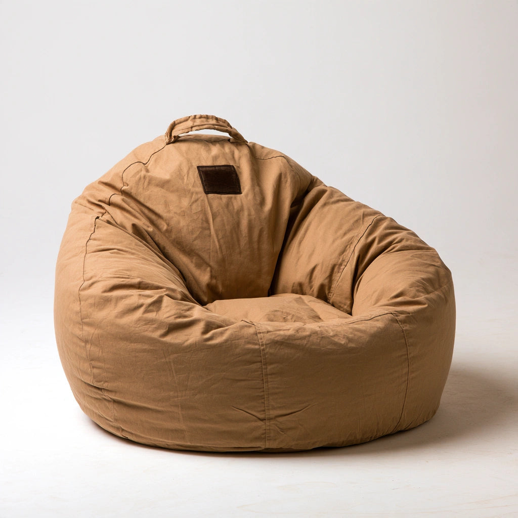 Gestoffeerde poef, kleur beige