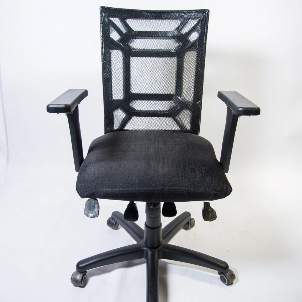 Ergonomische bureaustoel, kleur zwart en wit
