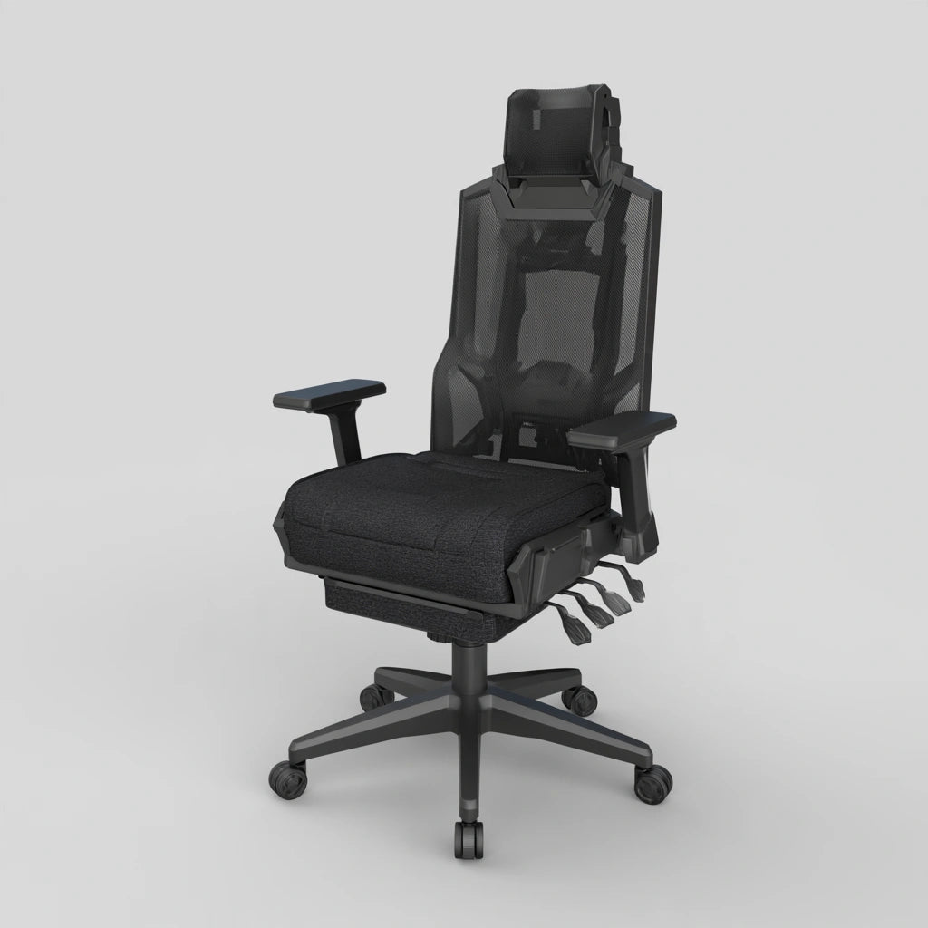 Ergonomische bureaustoel, kleur zwart en wit
