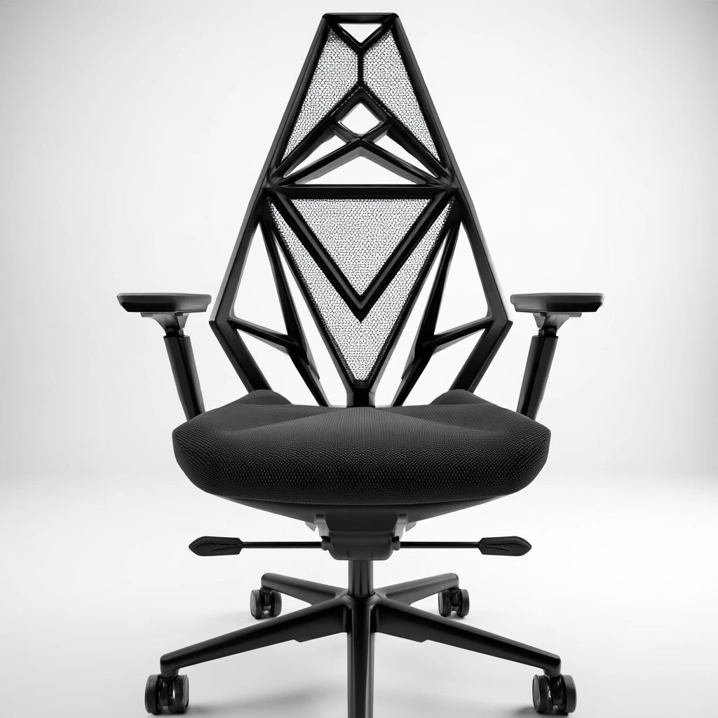 Ergonomische bureaustoel, kleur zwart en wit