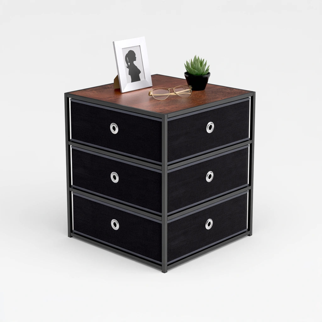 Bureau-organizer met vier niveaus, kleur zwart