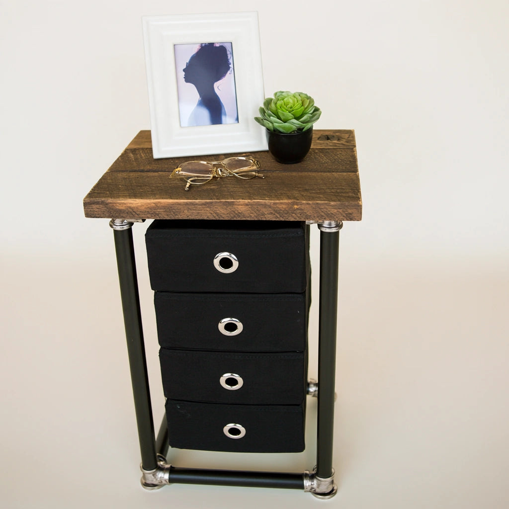 Bureau-organizer met vier niveaus, kleur zwart